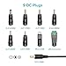 ZOZO Universal AC/DC Adapter 12W 3V 4.5V 5V 6V 7.5V 9V 12V Switching Power Supply Charger with 8 Tips 5.5x2.1mm 5.5x2.5mm Micro USB for Routers Speakers CCTV Cameras LED Strip Lights