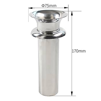 Amazon.co.jp: お墓用花立 高級ステンレス製 口径 75mm H:170mm