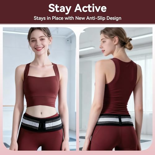 Faja Sacroilíaca ajustable para soporte de cadera y dolor lumbar miniatura 4
