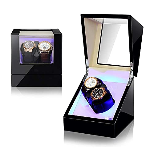 Remontoir automatique 2 montres en peinture piano pour sublimer votre bureau