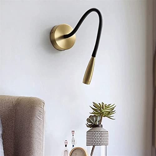 Lámpara de pared de lectura regulable en cobre para cabecera de hotel 2