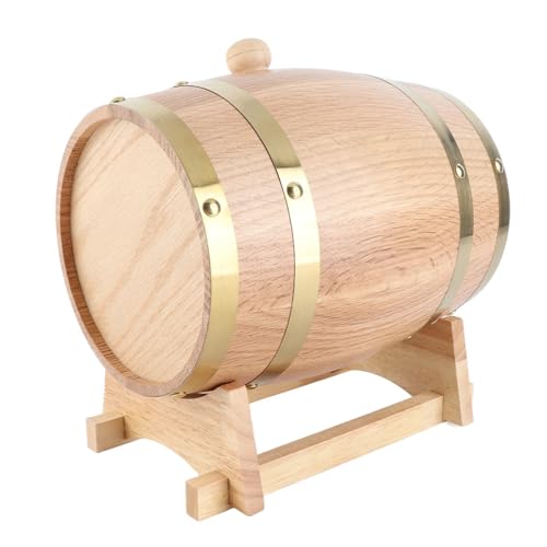 Barril de Whisky, Barril de Vino 3l Wood Oak Timber Drum Drum Barriles de Whisky para el Dispensador de Cervecero de Cervecero Casero