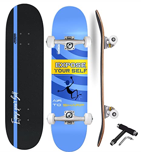 Jaspo Expose Your Self 7 Layer Wooden (Canadian Maple) Professional Grade Concave Deck Skateboard (31 Inches Length X 8 Inches Width) – Made in India (Expose Your SELF)