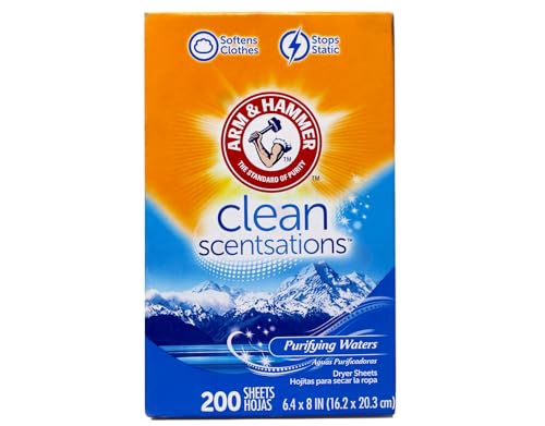 Arm & Hammer Fabric Softener Sheets Purifying Waters 200 ct