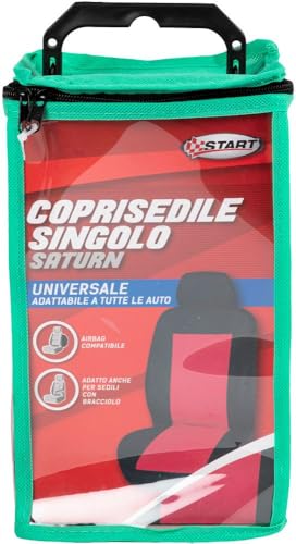 Start Coprisedile Singolo Anteriore Saturn Nero/Rosso - 2