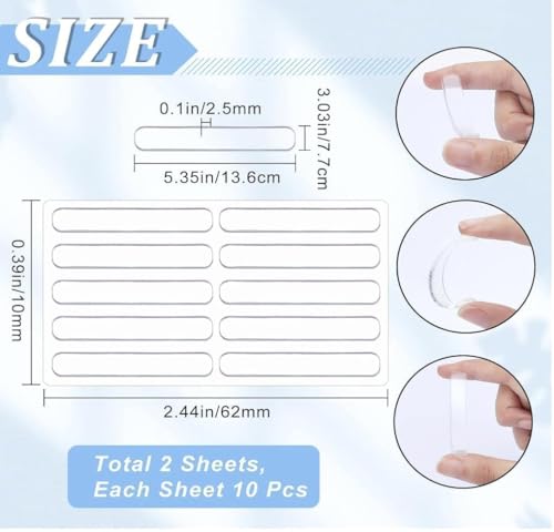 Image of Door Stopper Wall Protector, Square Clear Wall Shield Bumper Guard from Door Knobs, Sturdy Self Adhesive, Washable and Reusable Shock Absorbent (Door Patti)