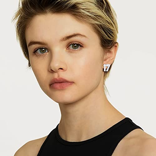 Goldchic Jewelry Custom 2 Digit Earrings With Nameplate, Stainless Steel Personalized Jersey Number Studs Earrings For Sport Lovers #TOP5