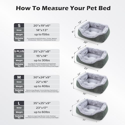 Image of INVENHO Dog Bed Medium Size, Orthopedic Warming Soft Calming Sleeping Durable with Anti-Slip Bottom