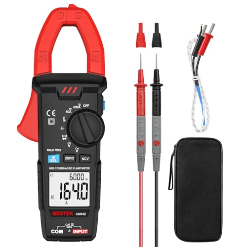 Digital Clamp Meter Multimeter, TRMS 6000 Counts 600A Current Amp Volt Meter, Auto-Ranging Voltage...
