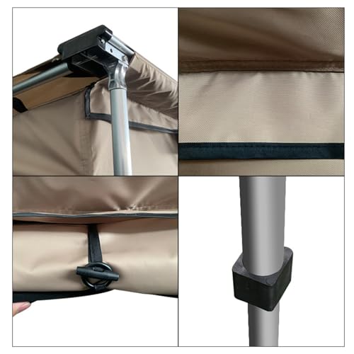 Waterproof Car Awning Sun Shelter for Camping, Rooftop Pull-Out Retractable Vehicle Awning Tent, Height Adjustable, Suitable for Truck, SUV, Van, Campers - Image 4