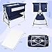 Bassinets Bedside Sleeper for Baby,YTHFGRT 3 in 1 Bedside Bassinet with 4 Auto-Lock& 6 Height Adjustable,Moises Para Nias Recien Nacidas Breastfeeding Friendly,Portable Bedside Crib for Newborn Infant