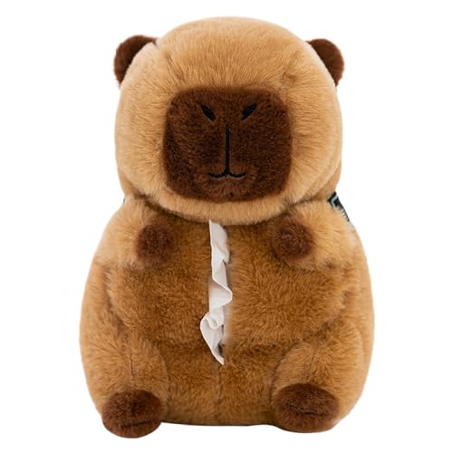 para de pañuelos, contenedor de peluche, estuche dispensador de capibara, soporte suave suspendido con diseño de animales divertidos, bonito almacenamiento de tejidos para coches, cocinas