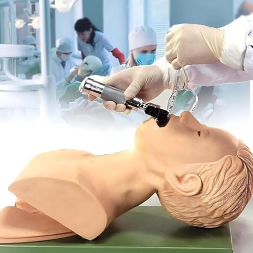 Modèle d'intubation en silicone et PVC avec retour anatomique et capteurs