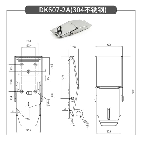 Boucle en acier inoxydable 304 cachée pour sécuriser vos malles - 3