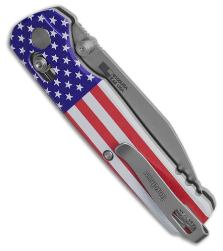 Image of Kershaw Bel Air Pocket Knife, Made in The USA, 3.1 inch CPM MagnaCut Steel Blade, EDC Design, Duralock Locking Mechanism, Manual Folder, Pocketclip