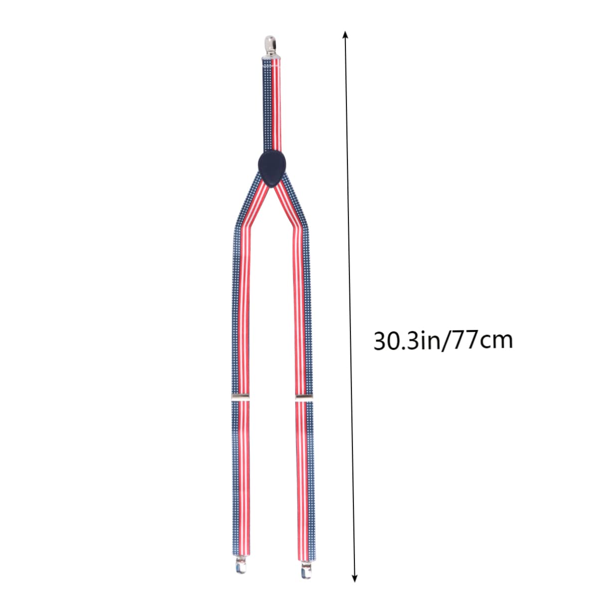 Didiseaon Adjustable Elastic Clip-on Suspenders Us Flag Design Fashion Suspenders for Jeans Shorts Trousers