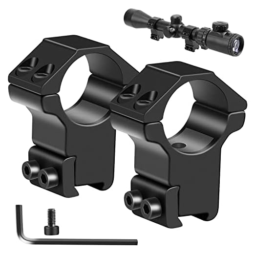 LONSEL 1'' Dovetail Scope Rings, 2Pcs High Profile & 2Pcs Medium Profile 1 Inch Scope Mount Rings for 11mm Dovetail Rails (High Profile - 2 Pack)