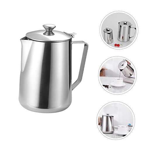 NAMOARLY Jarro Água Fria Jarro Leite Fumegante Latte Jarro Leite Jarro Espuma Copos Aço Inoxidável M