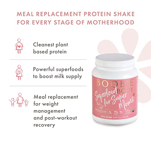 Boobie Body Organic Superfood Plant-Based Protein Shake, Chocolate Bliss, [23.4oz, 1 Tub] (Package May Vary) - Thumbnail 2