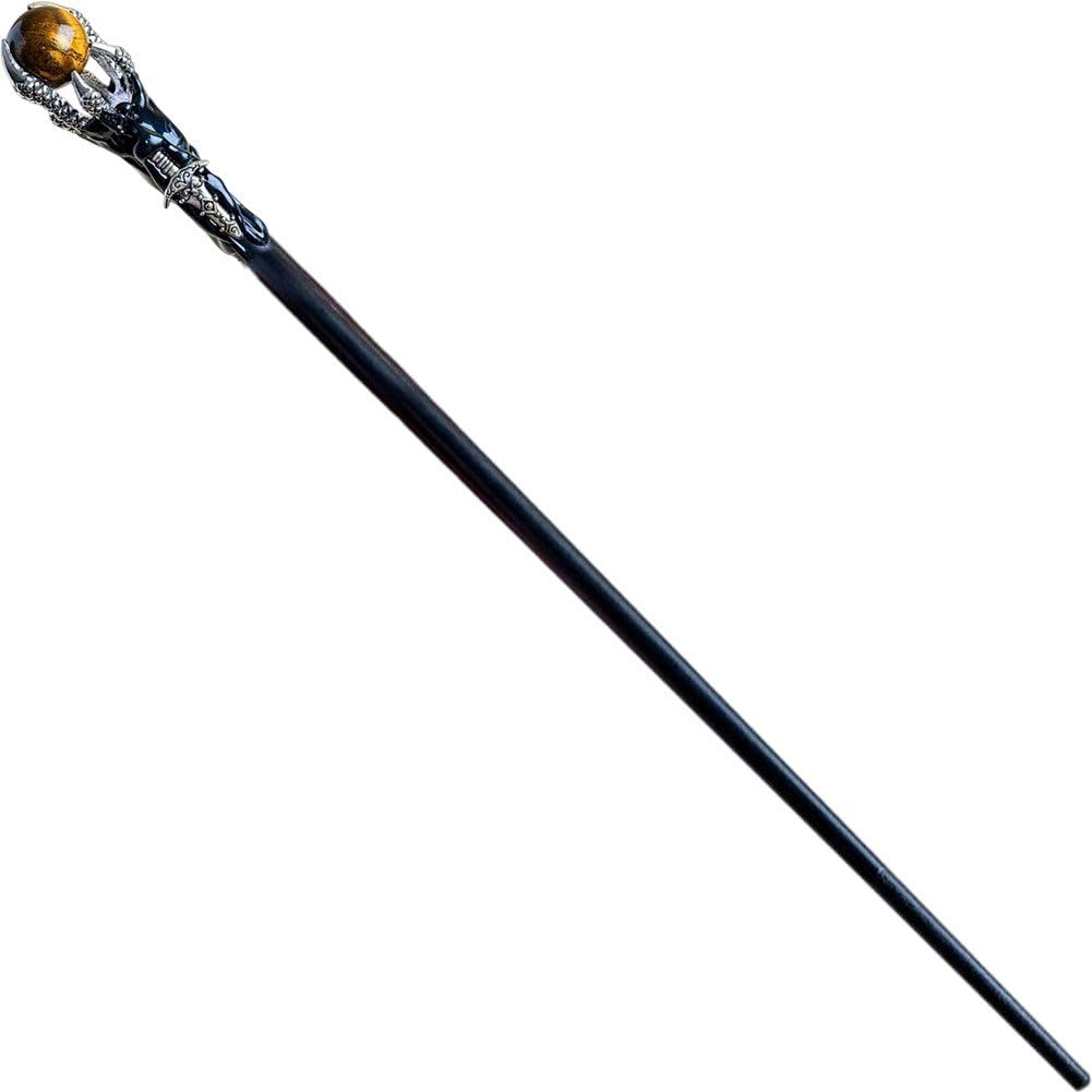 Sofezdo Crystal Ball Magic Wand Handcrafted Crystal Witch Scepter Wizard Halloween Cosplay Wand for Role-playing Games