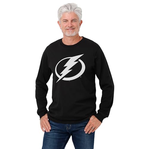FOCO Tampa Bay Lightning NHL Mens Primary Logo Long Sleeve T-Shirt - Black - L