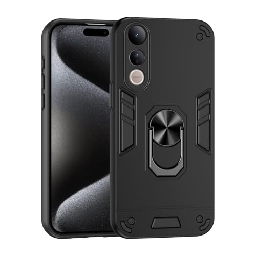 Carcasa de telefono Compatible con Vivo V50 Lite Funda Compatible with teléfono con soporte y protección a prueba de golpes de grado militar a prueba de caídas Cubierta protectora resistente PC con te