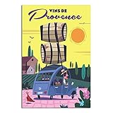 Poster, Motiv: Provence Frankreich, Vintage, Reise-Poster, 