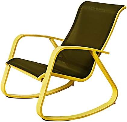 Zero Gravity Lounge Chair, Patio Lounge Chairs Upholstered Rocking Chair, Rubber Wood Frame Rocker Chair with Detachable Cushion, PP Cotton Padded Seat for Living Room Balcony, Support 150KG Durable (