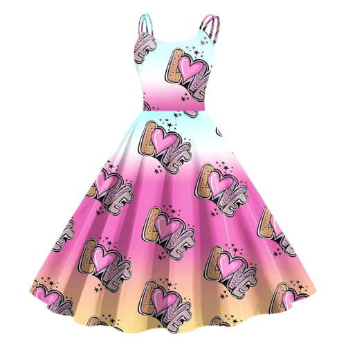 Robe trapeze evasee sans manches ideale pour vos sorties retro en ete