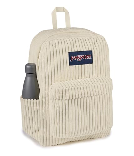 JanSport Superbreak Plus FX Backpack - Work, Travel, or Laptop Bag with Water Bottle Pocket - Surreal Corduroy Coconut4