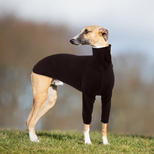 Rollkragenpullover Windhund, Warme Windhund Winter Kleidung Pullover Lurchers Jacke Hundepullover Mittelgroße Hunde Dog Sweatshirt(Braun, M)