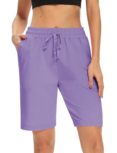 Image of DIBAOLONG Womens Yoga Shorts Loose Comfy Drawstring Lounge Bermuda Shorts with 3 Pockets | Elastic Waist, Comfy Lounge Fit, 3 Pockets