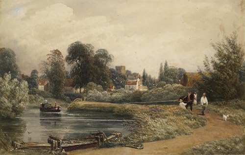 Tableau Impressions d'art Mural Vue d'Iffley Peter De Wint pour Salon et Chambre Apaisante
