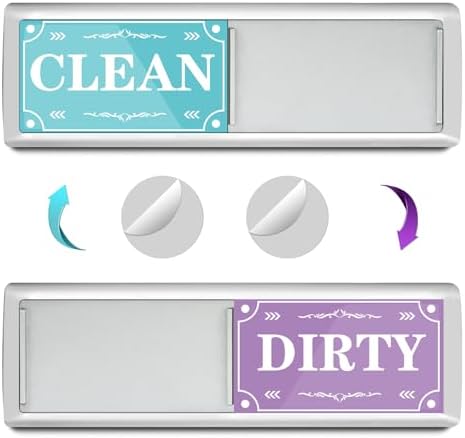 Amazon.com: Aqua & Gray Clean Dirty Magnet for Dishwasher, Sliding ...