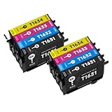 8 Compatible con Cartuchos de Tinta T1631 T1621 Workforce WF-2750DWF WF-2760DWF WF-2530WF WF-2540WF WF-2630WF Impresoras