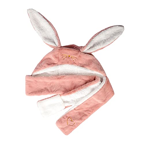 Women Girls Cute Panda Animal Winter Hats 3 in 1 Warm Plush Hoodie Cap Paw Gloves Mitten Scarf Set3