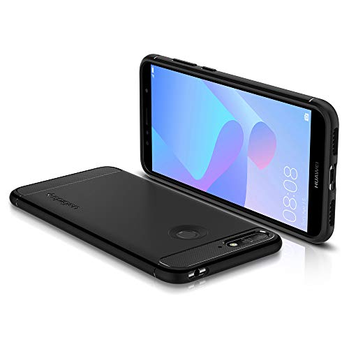 Spigen Rugged Armor Designed For Huawei Y6 Case (2018) - Black #TOP2