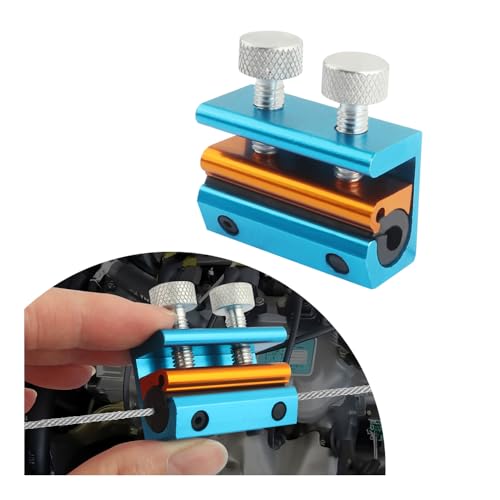 Double-Headed Motorcycle Cable Luber Tool for Brake Cable Lubrication Cable Lube Dispenser Motorcycle Tools for Motorcycles Bicycle Scooter Universal Motorcycle Tools Cable Lube (Blue Gold)
