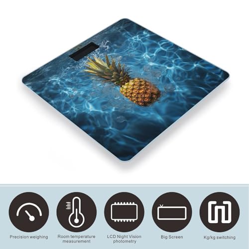 Báscula digital de baño con capacidad 400 lb y pantalla LCD miniatura 3