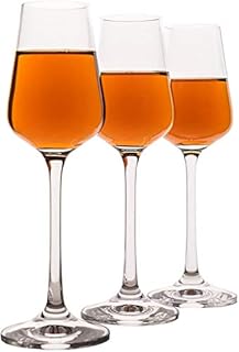 Crystal Port Glasses Set of 6, for Liquor, Port, Sherry, Dessert Wine, Vodka Shot, Aperitif Hard & Durable Clear Stemmed Shot Glasses, 100% Crystal, Completely Lead Free- 65ml