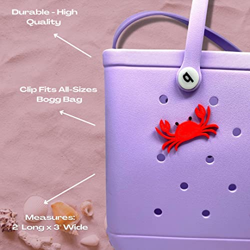 BOGLETS - Crab Charm Compatible with Bogg Bags, Simply Southern Totes, and Other Similar Beach Bags (Crab)…4