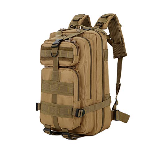 Wwman cinturón Ajustable al Aire Libre táctico 3P Mochila Mochila, Mochila de Senderismo Militar, ejército, Camping, Mochila de Viaje Mochila Impermeable de Nylon Molle (WW3P-TAN)
