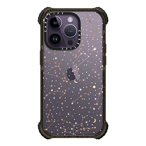 Coque iPhone 14 Pro ultra impact antichoc Casetify aux étoiles dorées et lune
