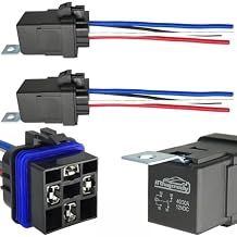 4-pin 40/30AMP 12VDC Waterproof Relays, Built-in Diode, SPST Automotive Relay Kit