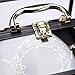 The Traveling Miss Pageant Crown Box Display, Tiara and Sash Holder, Carrying Travel Case with Handle, Storage Cases for Pageants and Jewelry (Black and Gold)