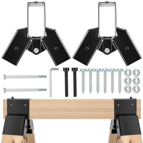 Zonon 2 Pcs 2x4 Stee Target Stand Brackets, High Strength Welded Construction Targets Hanger & Holder, Spare Parts, Heavy Duty A-Frame Swing Sets Brackets, Adjustable Legs for 2x4 Wood Board