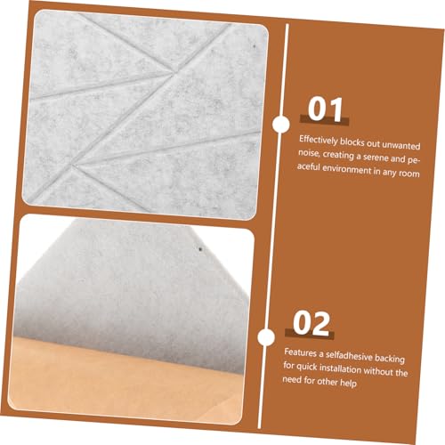 Abaodam 6pcs Paneles Acústicos para Aislamiento Autoadhesivos de Pared Aislantes Versátiles para Oficinas Estudios y Salas de Juego Diseño Ignífugo Gris Claro miniatura 3