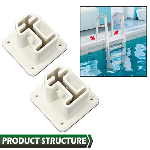 Escalera para piscina de resina blanca 2 piezas miniatura 2