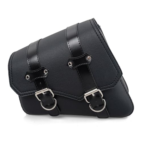 Sacoche latérale moto en PU noir gauche pour Triumph Bonneville et Thruxton