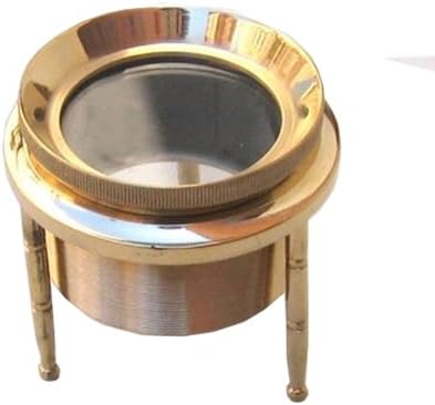 3" Brass Chart Magnifier - Desktop Magnifying Glass - Map Reader